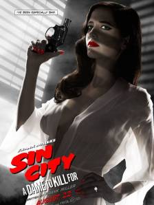The "banned" poster for Sin City: A Dame to Kill for. This is the most clothes Eva Green wears in the whole film.