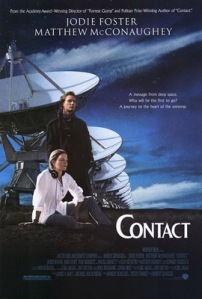 The poster for Contact, a film from the 1990s and of the 1990s.
